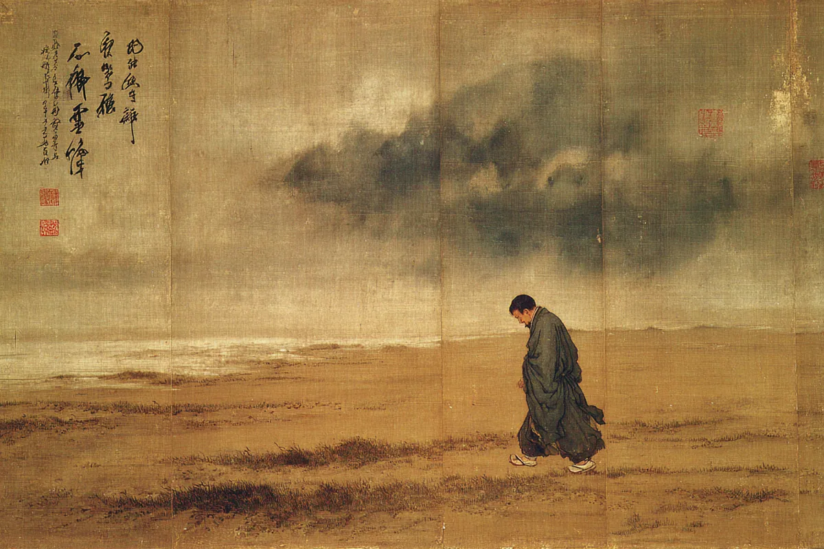 Quẻ Bĩ — Thiên Địa Bĩ, minh họa Song scroll