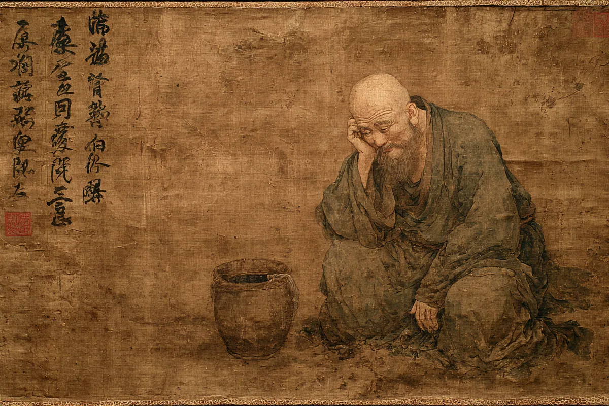 Quẻ Khốn — Trạch Thủy Khốn, minh họa Song scroll