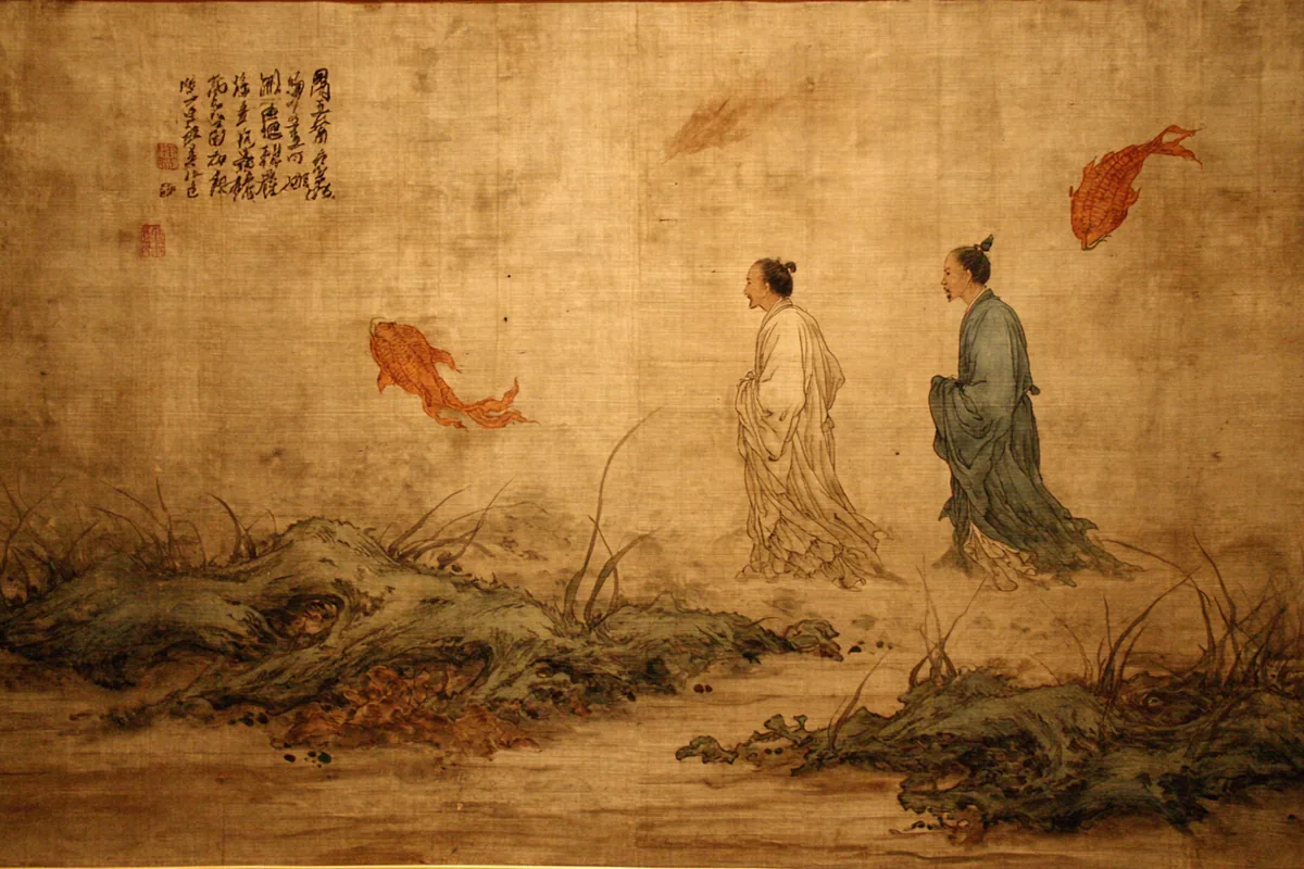 Quẻ Khuê — Hỏa Trạch Khuê, minh họa Song scroll