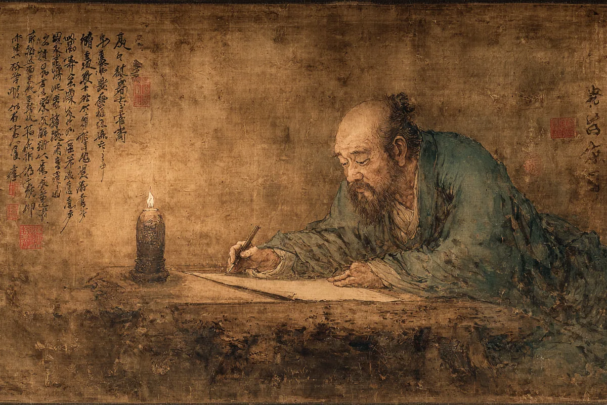 Quẻ Ly — Trùng Ly — Ly vi Hỏa, minh họa Song scroll