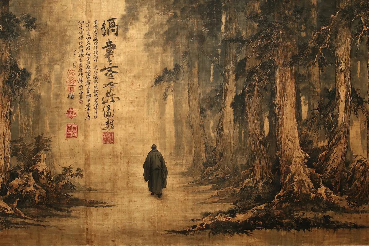Quẻ Minh Di — Địa Hỏa Minh Di, minh họa Song scroll