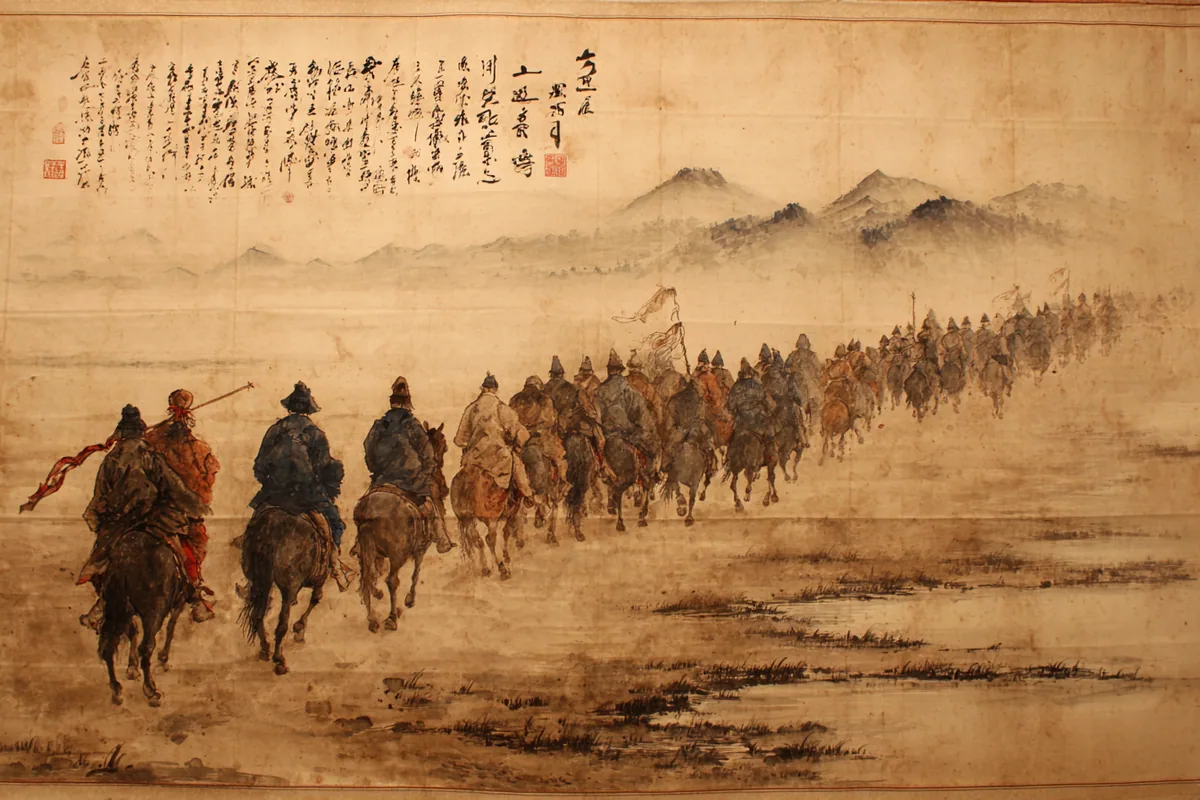 Quẻ Sư — Địa Thủy Sư, minh họa Song scroll