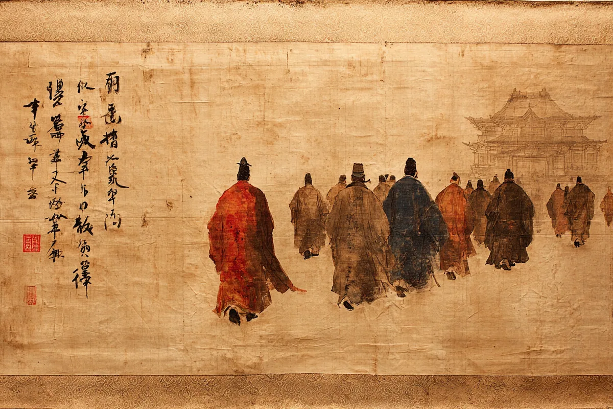 Quẻ Tấn — Hỏa Địa Tấn, minh họa Song scroll