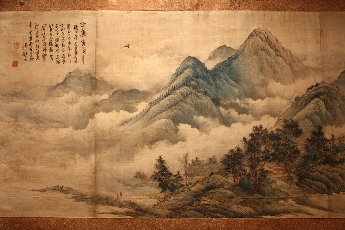Quẻ Tiểu Quá — Lôi Sơn Tiểu Quá, minh họa Song scroll