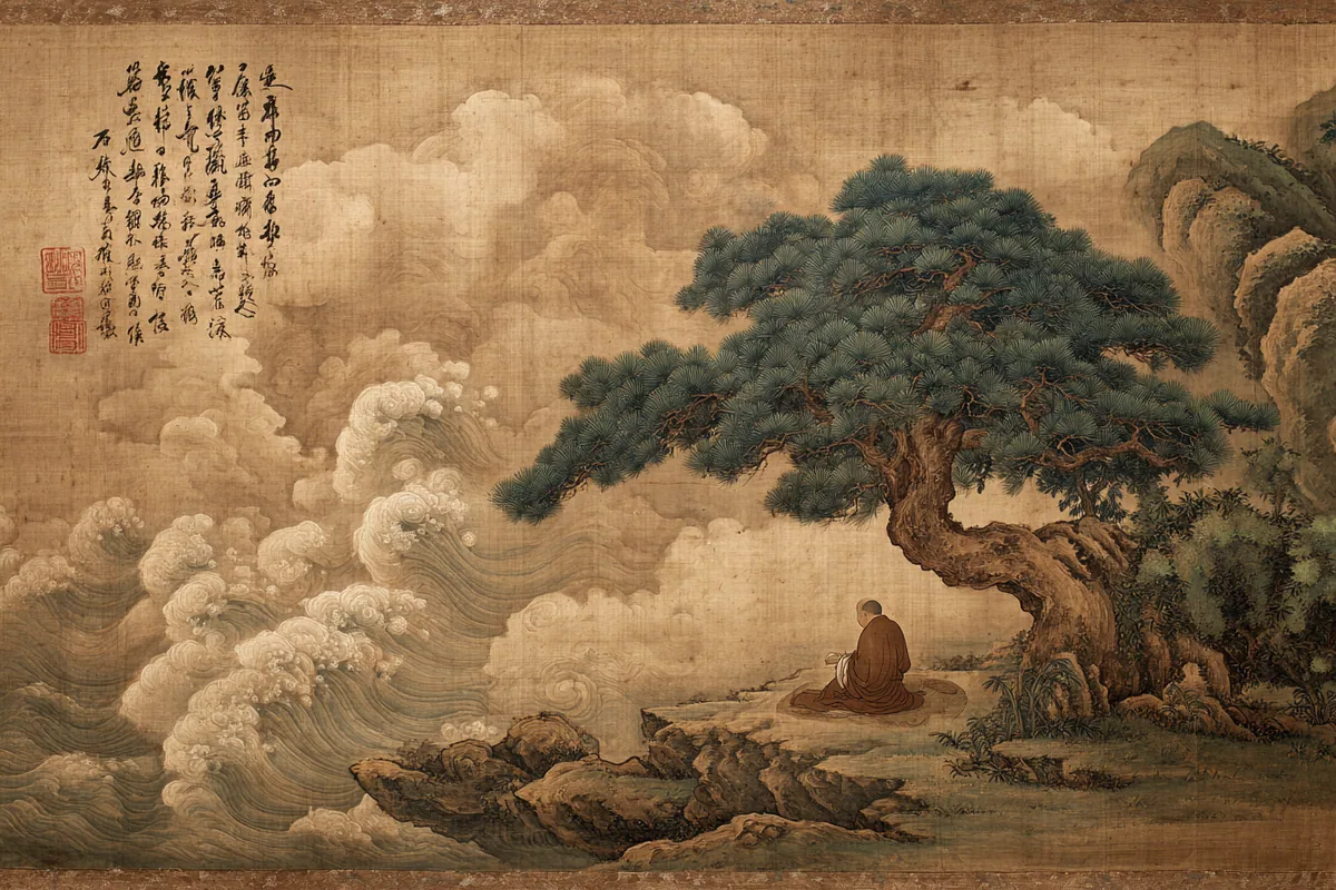 Quẻ Truân — Thủy Lôi Truân, minh họa Song scroll