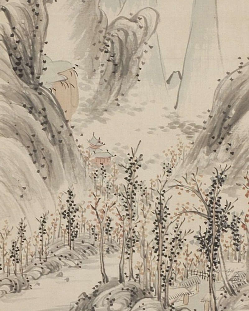 Ảnh minh hoạ ink wash cho mạn đàm Tri chỉ bất đãi